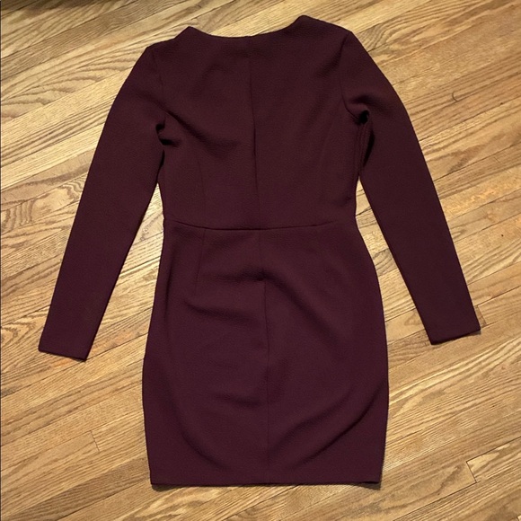 Dynamite Deep Burgundy Long Sleeve Dress - Picture 6 of 13